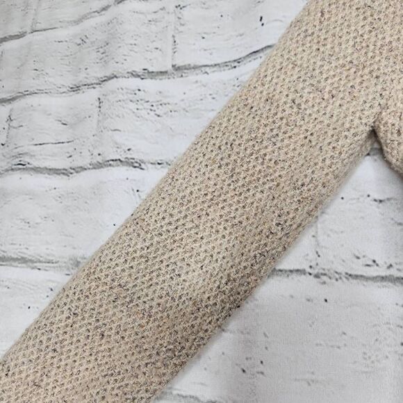 Angel of the North Envalira Wool Blend Tweed Blazer Jacket Beige Size Small - Picture 4 of 12